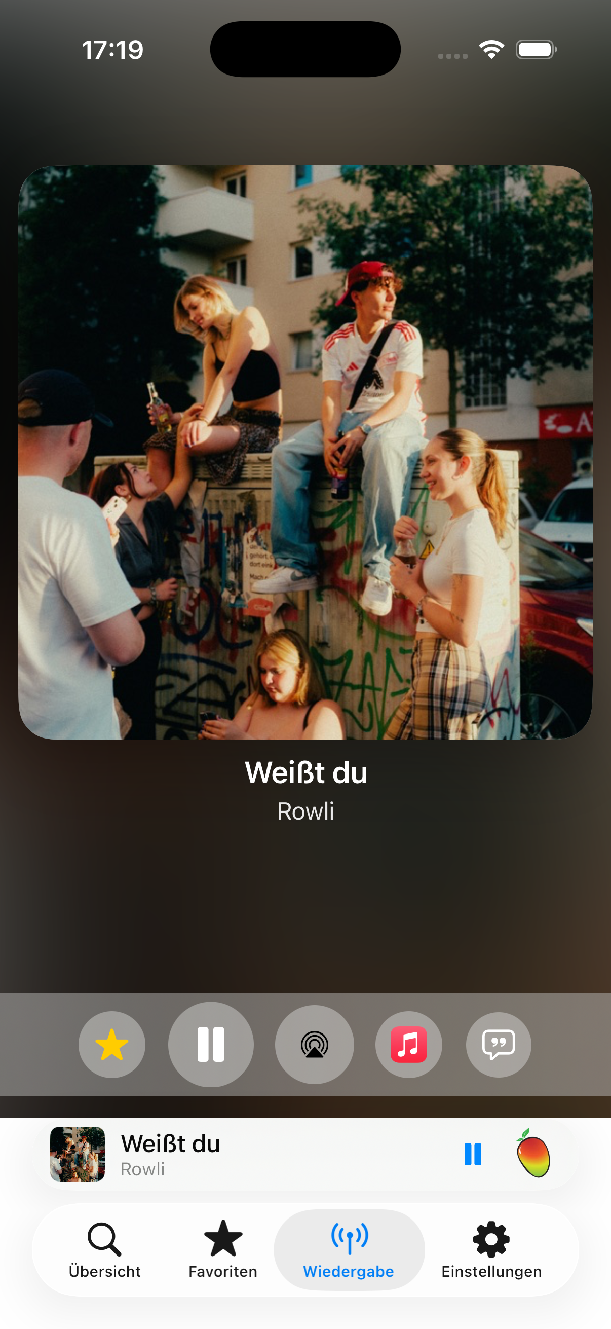 Antenna Wiedergabe mit Cover